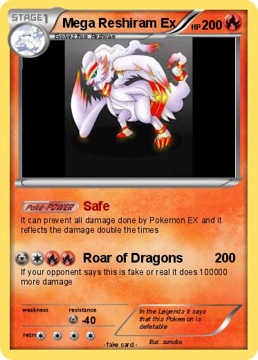 Pokemon Mega Reshiram Ex