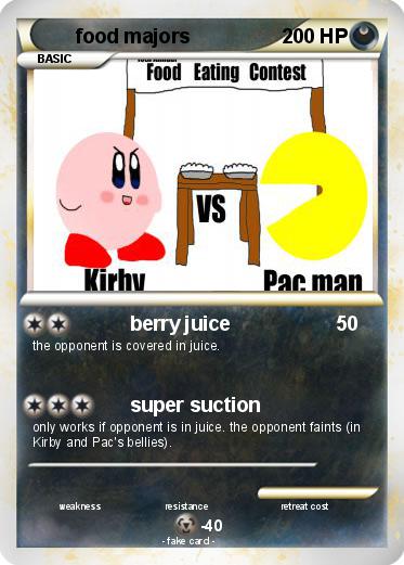 Pokemon food majors