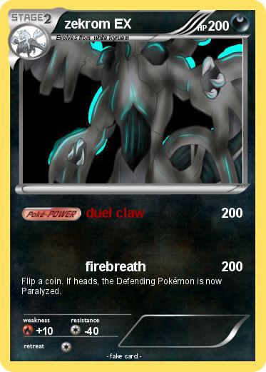 Pokemon zekrom EX