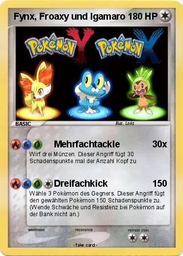 Pokemon Fynx, Froaxy und Igamaro