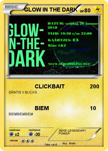 Pokemon GLOW IN THE DARK