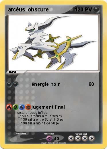 Pokemon arcéus  obscure