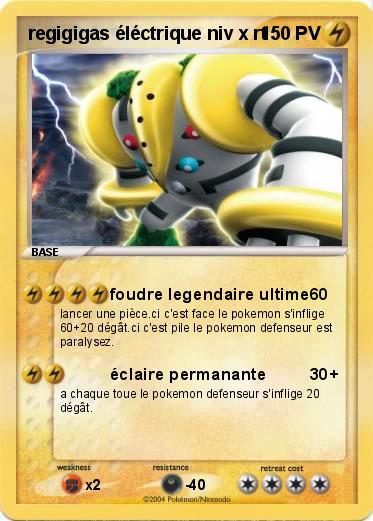 Pokemon regigigas éléctrique niv x rt                                  