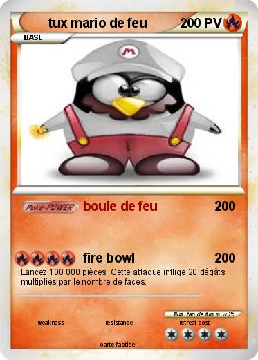 Pokemon tux mario de feu