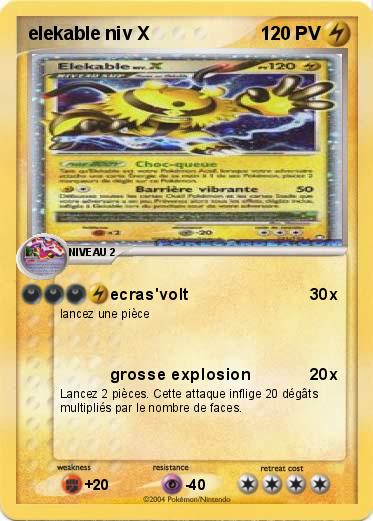 Pokemon elekable niv X
