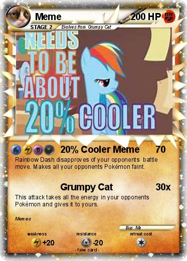 PokÃ©mon Meme 193 193 - 20% Cooler Meme - My Pokemon Card