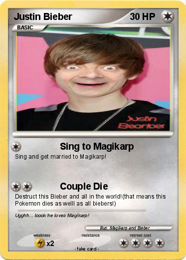 Pokemon Justin Bieber