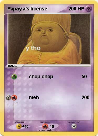 Pokemon Papayia's license