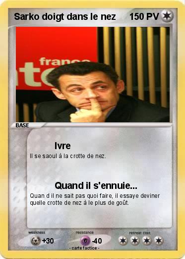 Pokemon Sarko doigt dans le nez