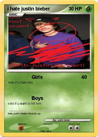 Pokemon i hate justin bieber