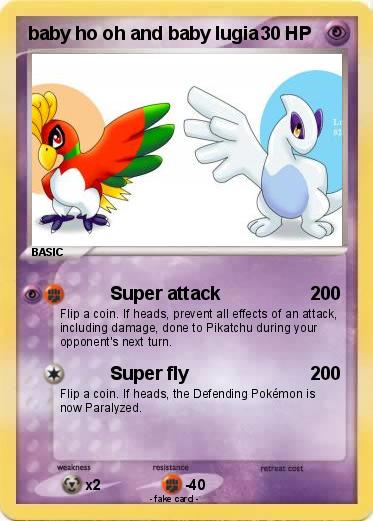Pokemon baby ho oh and baby lugia