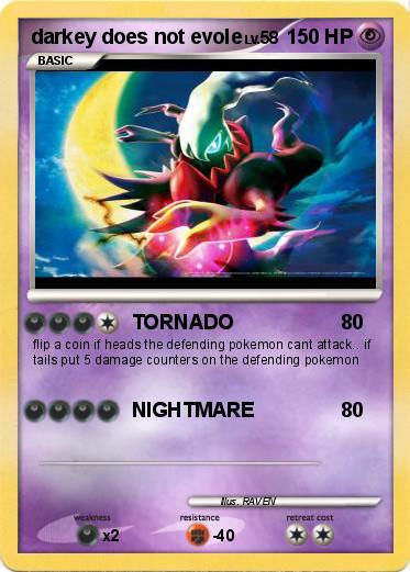 Pokemon darkey does not evole