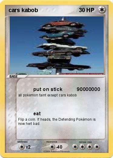 Pokemon cars kabob