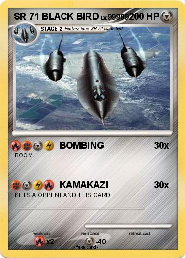 Pokemon SR 71 BLACK BIRD