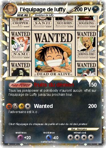 Pokemon l'équipage de luffy