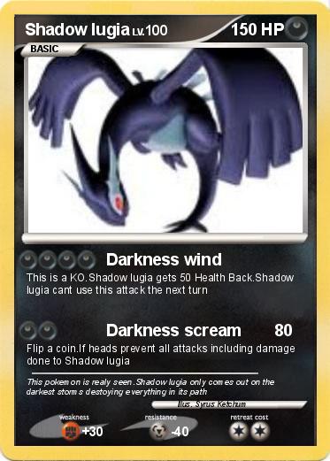 Pokemon Shadow lugia