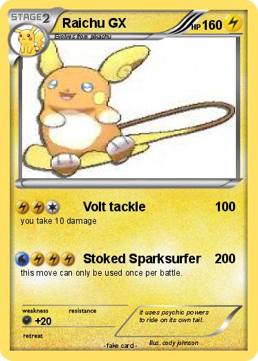 Pokemon Raichu GX