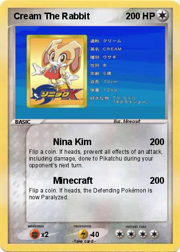 Pokemon Cream The Rabbit