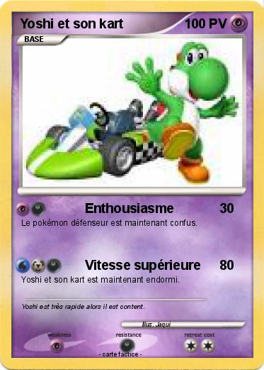 Pokemon Yoshi et son kart