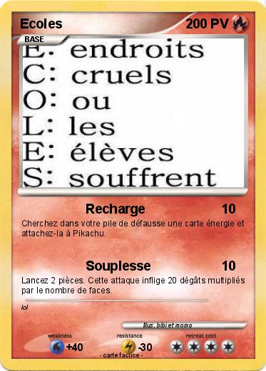 Pokemon Ecoles