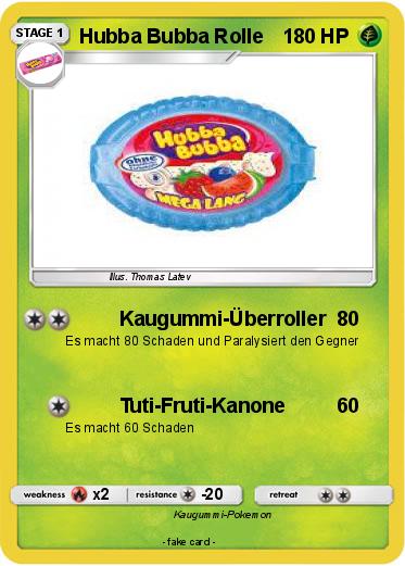 Pokemon Hubba Bubba Rolle