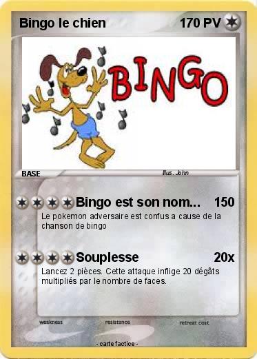 Pokemon Bingo le chien