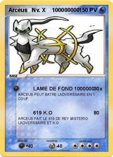 Pokemon Arceus   Nv. X    100000000