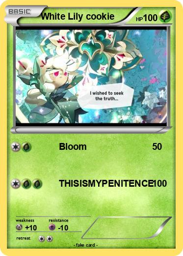 Pokemon White Lily cookie