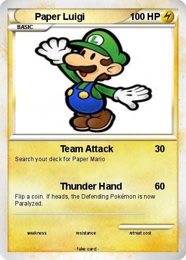 Pokemon Paper Luigi