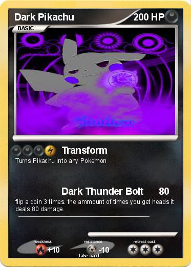 Pokemon Dark Pikachu