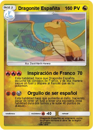 Pokemon Dragonite Españita
