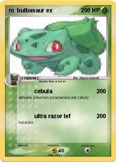 Pokemon m  bulbasaur ex