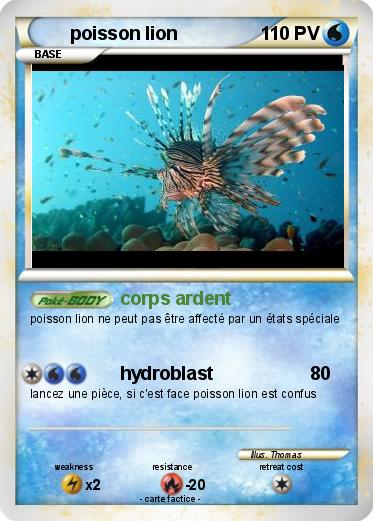 Pokemon poisson lion