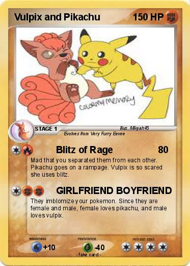 Pokemon Vulpix and Pikachu
