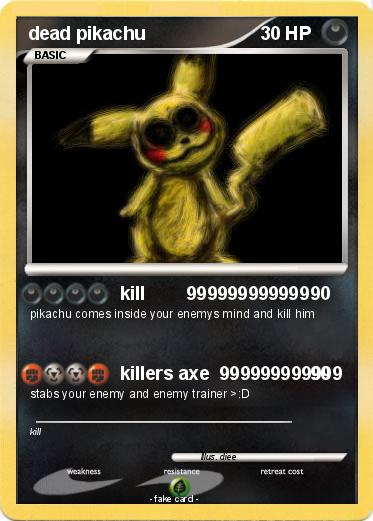 Pokemon dead pikachu