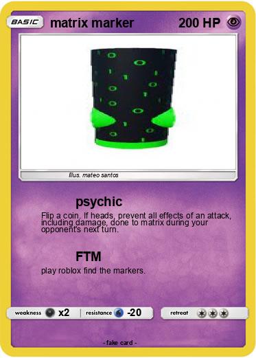 Pokemon matrix marker