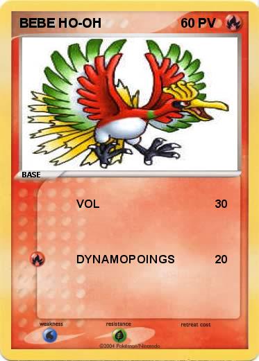 Pokemon BEBE HO-OH