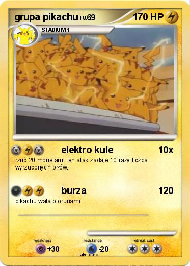 Pokemon grupa pikachu