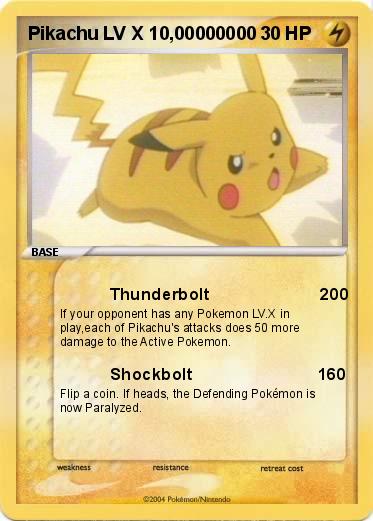 Pokemon Pikachu LV X 10,00000000