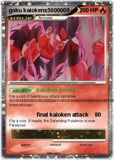 Pokemon goku kaiokenx5000000