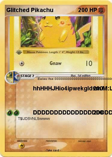 Pokemon Glitched Pikachu