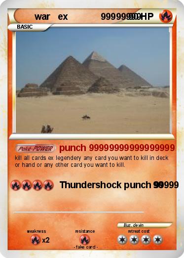 Pokemon war   ex             99999999