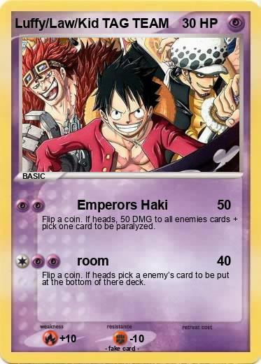 Pokemon Luffy/Law/Kid TAG TEAM