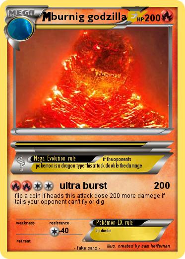 Pokemon burnig godzilla