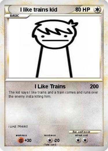 Pokemon I like trains kid