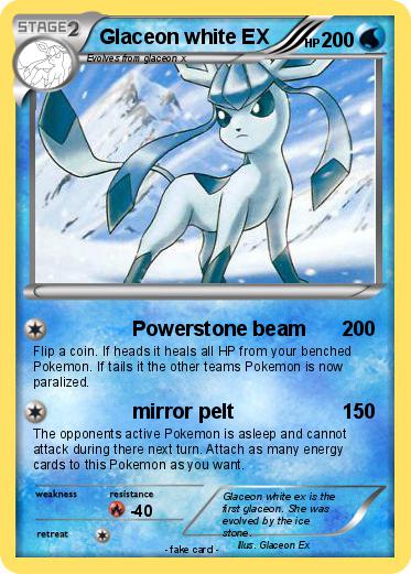 Pokemon Glaceon white EX