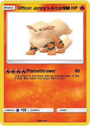 Pokemon Officer Jenny's Arcanine