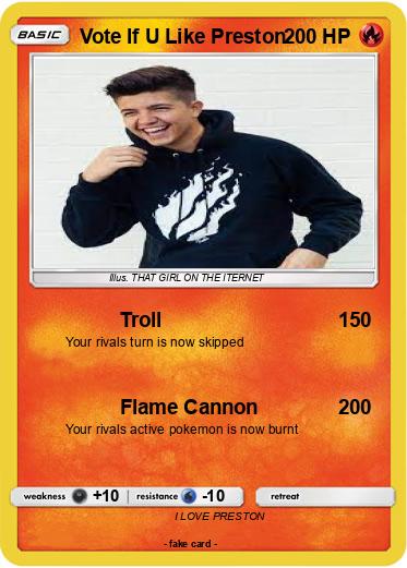 Pokemon Vote If U Like Preston