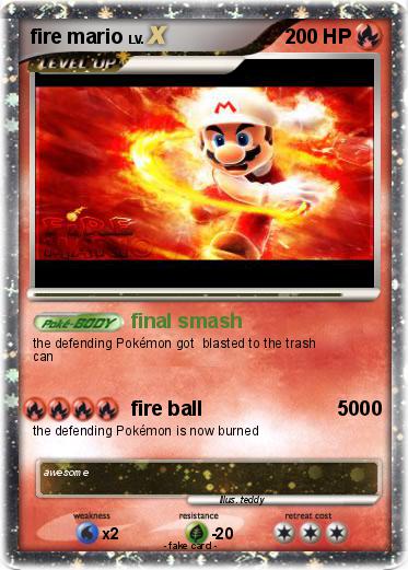 Pokemon fire mario