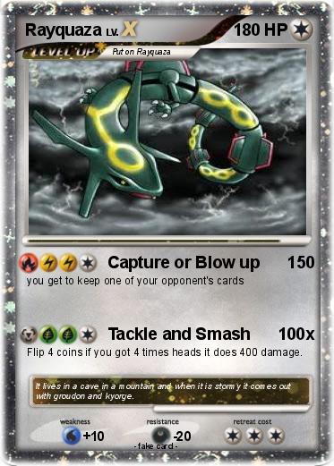 Pokémon Rayquaza 1754 1754 - Capture or Blow up 150 - My Pokemon Card